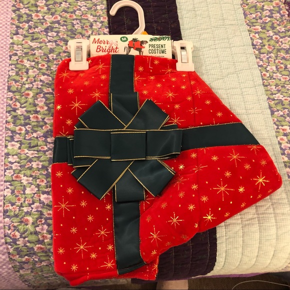 Merry & Bright Christmas Present Costume for Dogs, Size M, 100% Polyester - Picture 3 of 4